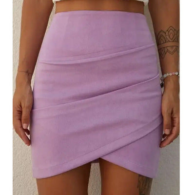 Damen Wickelrock mit tailliertem Schnitt und raffinierten Faltendetails Heidi-Mode