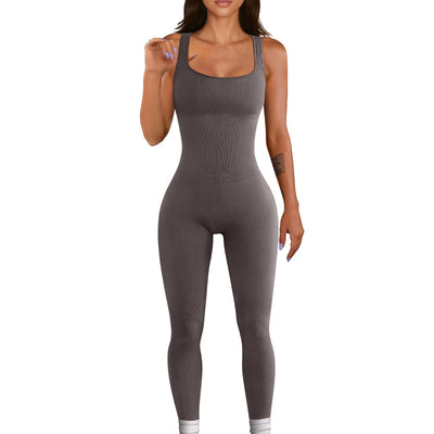Damen Hochwertiger Strick-Jumpsuit mit figurschmeichelndem Schnitt Heidi-Mode