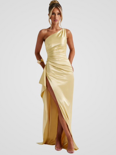 SOLEIL SATIN MAXIKLEID
