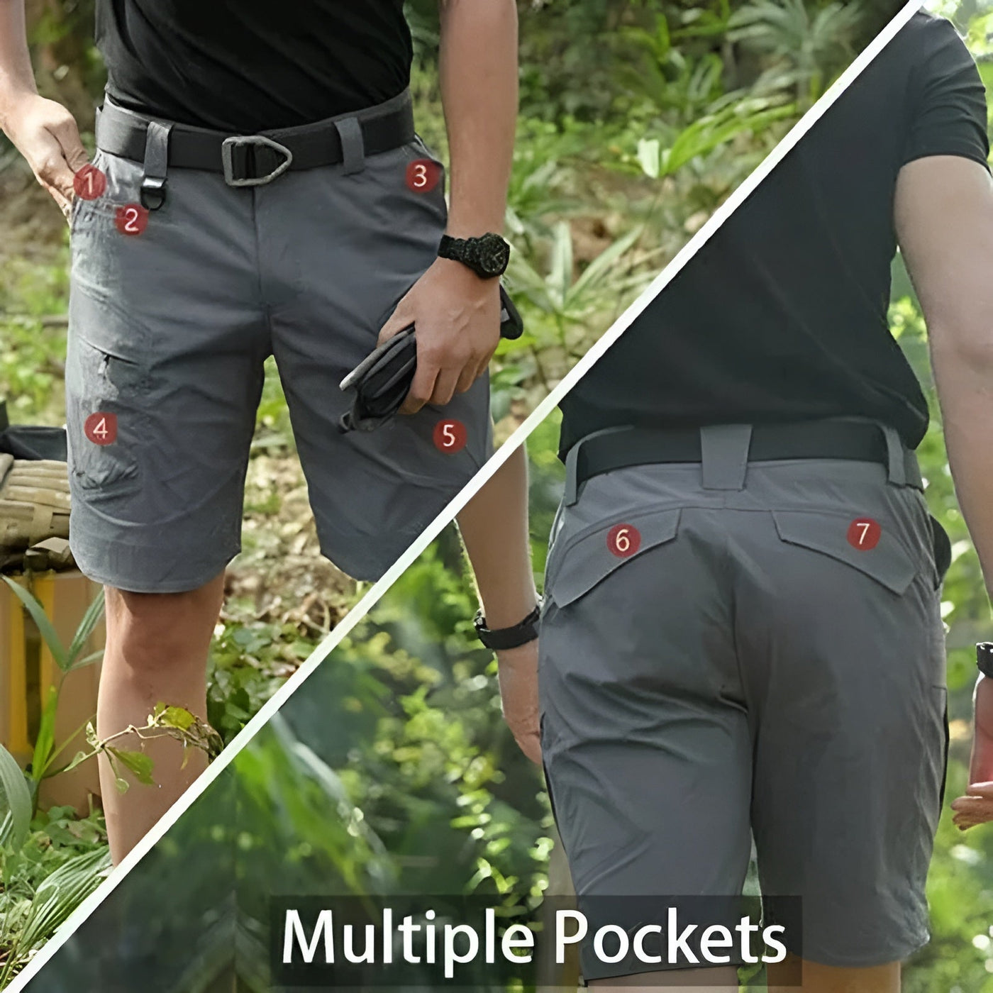 MIRAVO | AgileFlex™ Schnell trocknende Cargo-Trainingsshorts für Herren