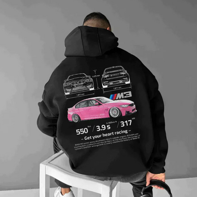 Oversize Kapuzenpullover mit auffälligem Print