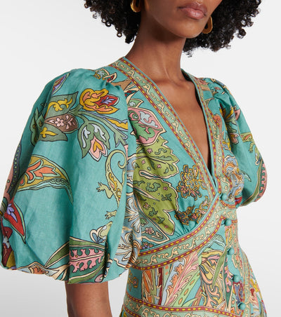 Taliqua – Modisches Kurzarm Kleid Mit Drucken