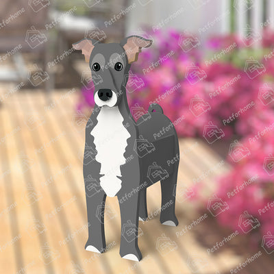 Grauhund Blumencontainer