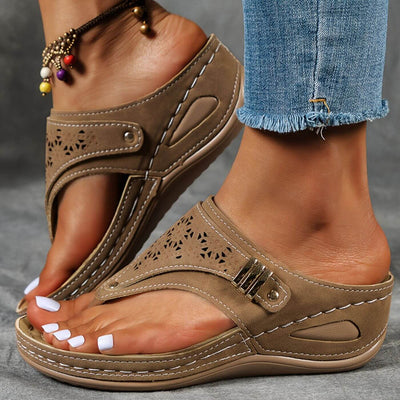 Paula™ – Bequeme Orthopädische Keilsandaletten