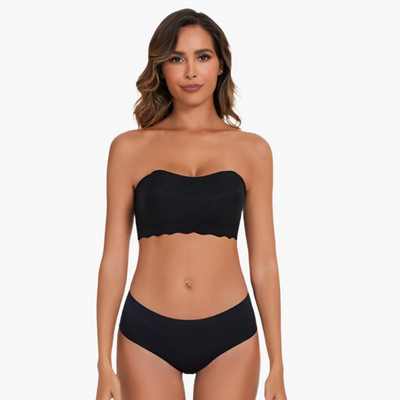 Komfit Bh | Super bequem Schwarzer trägerloser Push-up-BH