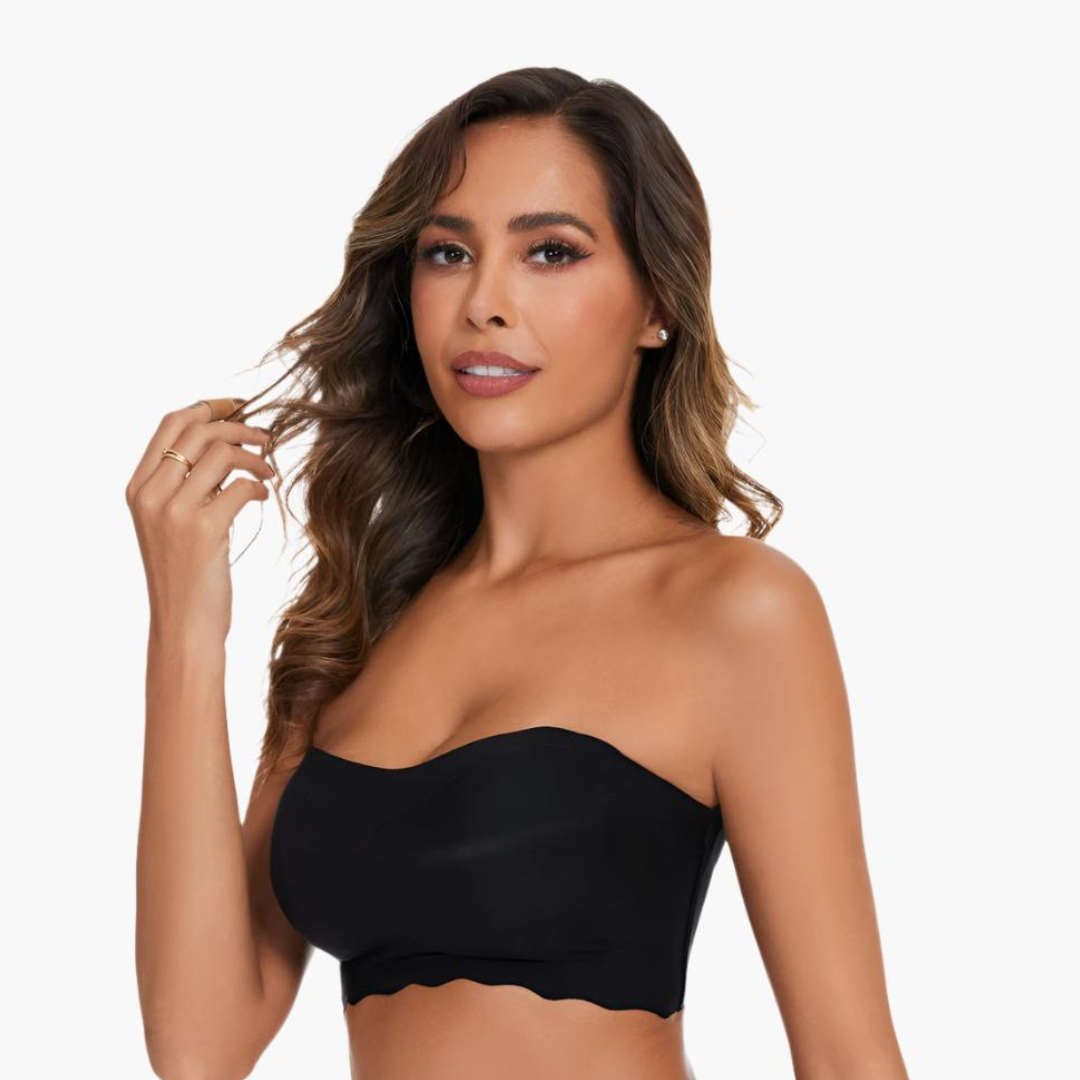 Komfit Bh | Super bequem Schwarzer trägerloser Push-up-BH