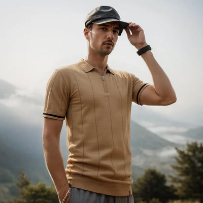 MIRAVO | Herren Polo-Shirt mit Reißverschluss