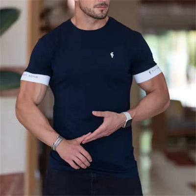 Gerhard | Muscle Fit T-Shirt mit kurzen Ärmeln