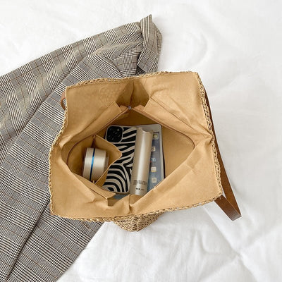 Vegane Leder Tote Bag – Minimalistische Große Schultertasche