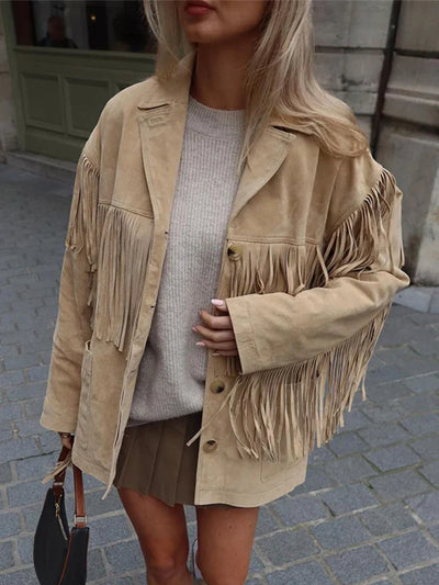 Dakota | Wildleder-Fransenjacke – Boho-Chic trifft auf Western-Style