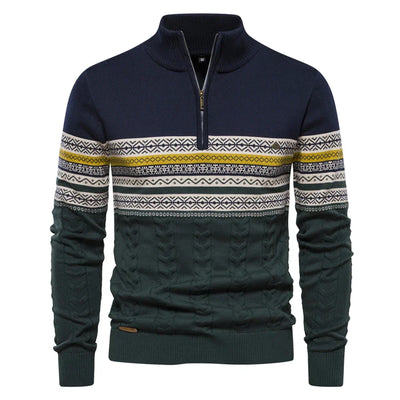Herren Retro Half-Zip Pullover