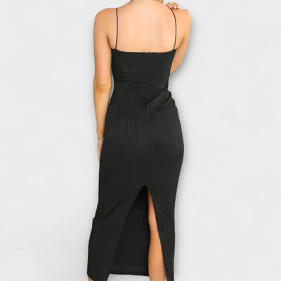 Elegantes ärmelloses Maxikleid mit Raffungen