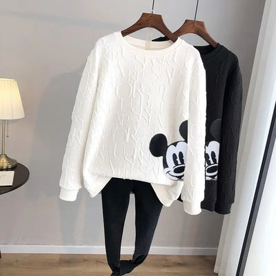 Greta | Mickey Mouse Druck Lose Pullover