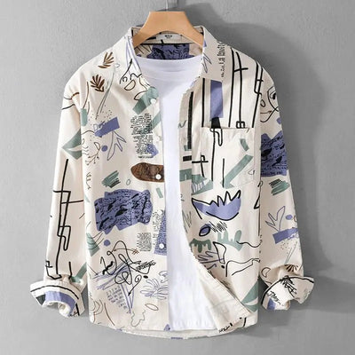 Kiesses - Nature's Canvas Spread Collar Shirt