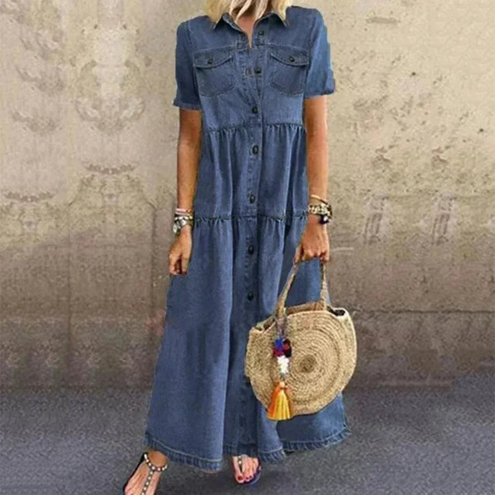 Vibeke | Weiche Denim-Kleid