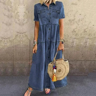 Vibeke | Weiche Denim-Kleid