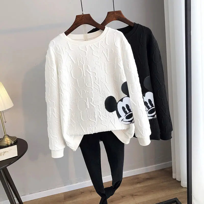 Greta | Mickey Mouse Druck Lose Pullover