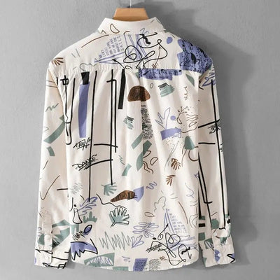 Kiesses - Nature's Canvas Spread Collar Shirt