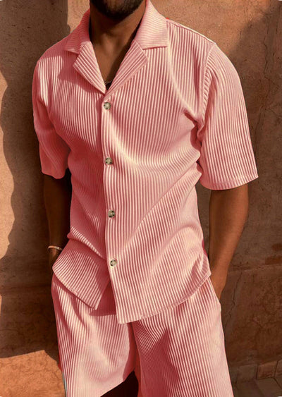 Ardian - Cord Hemd Mit Kurzen Ärmeln Und Kurze Hose Satz