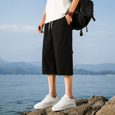 Nelson – Elegante Kurze Hose Aus Baumwollleinen