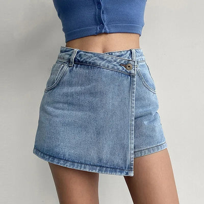 Damen High Waist Jeans-Minirock – Klassischer Look, Modernes Design
