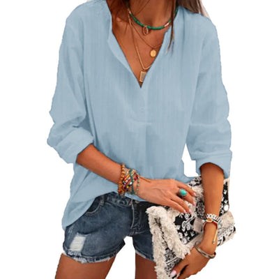 Penelope - Elegante Bluse mit Umlegekragen