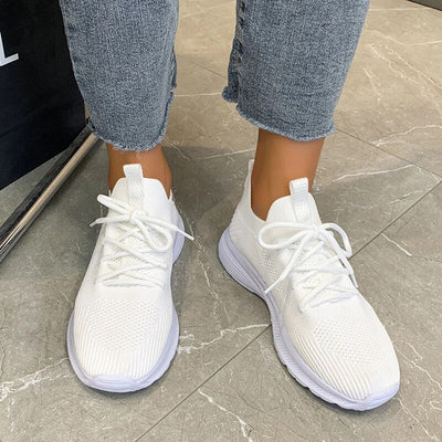 Brinley - Damen Atmungsaktive Schnürschuhe Weite Passform Schwarz