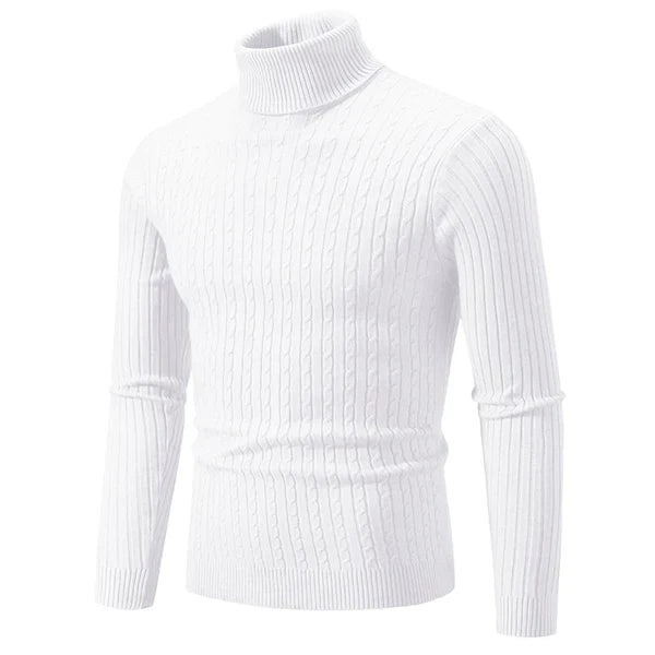 Lässiger Herren-Rollkragenpullover aus Wolle