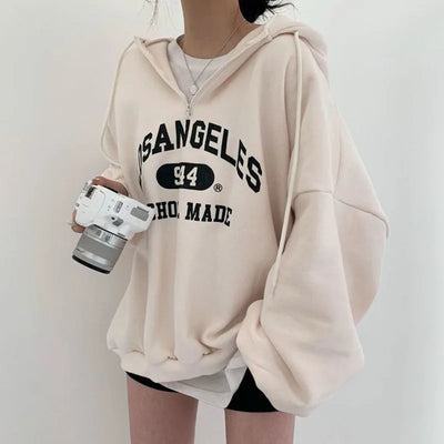 Oversized Hoodie mit „Los Angeles“ Print – Sportlich, Lässig & Cozy