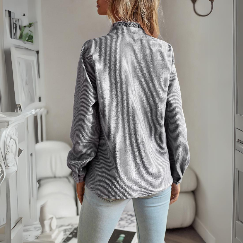 Damen Bluse – Chiffon – Rüschen – Eleganter Schnitt