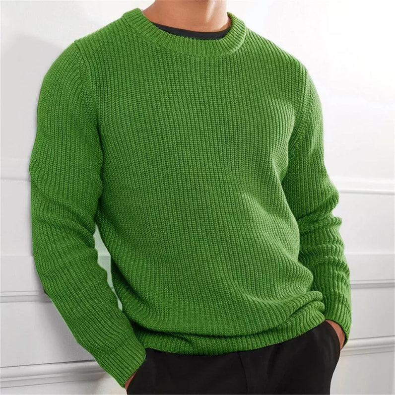 Herren Luxe Stricken Crew Pullover
