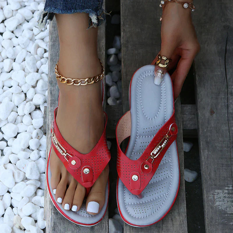 Darlene - Zehentrenner-Sandalen mit niedrigem Absatz für mehr Komfort