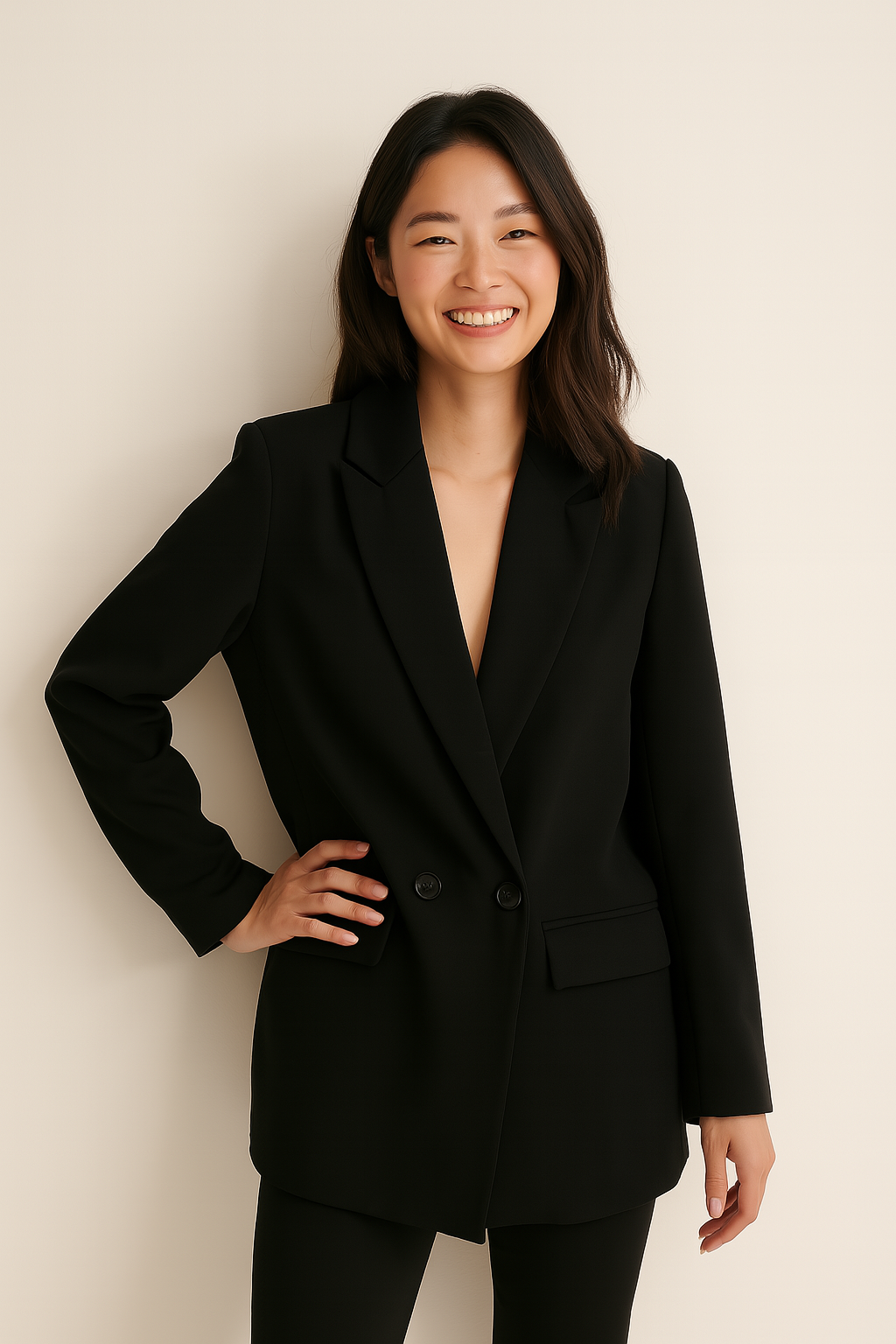 Moderner Knopfleisten Blazer