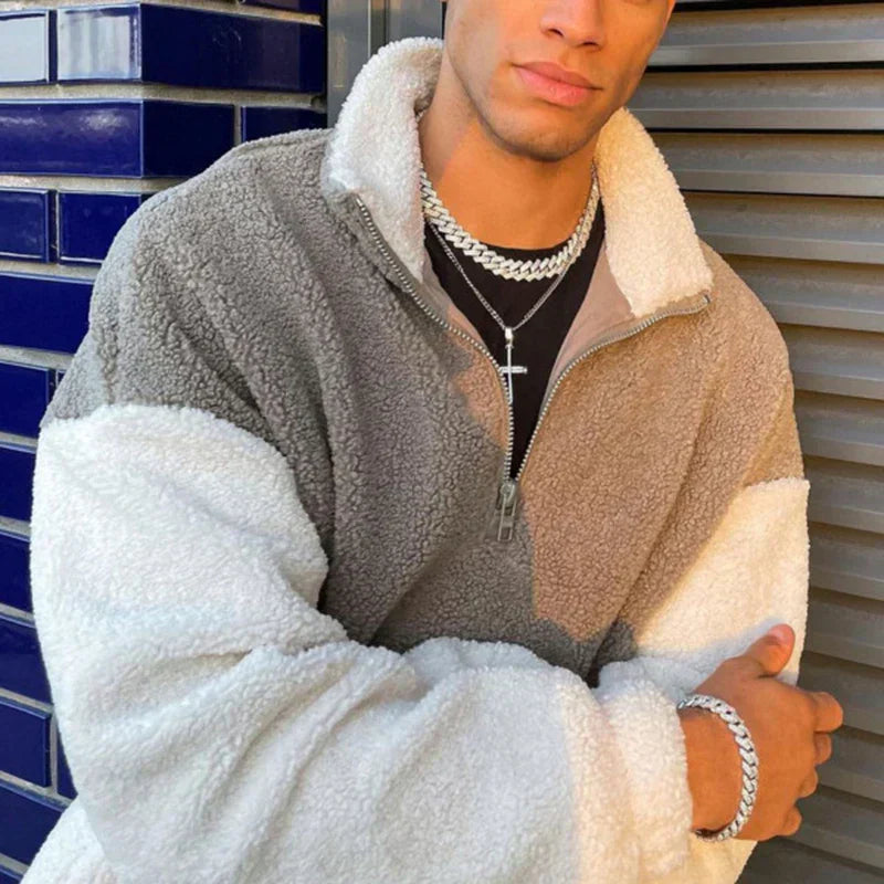 Qiro - Polarwollpullover mit Reißverschluss