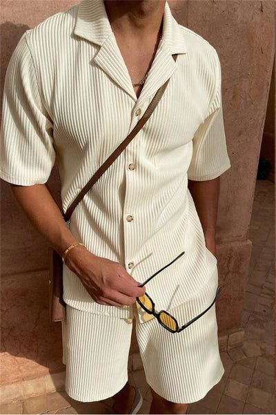 Ardian - Cord Hemd Mit Kurzen Ärmeln Und Kurze Hose Satz