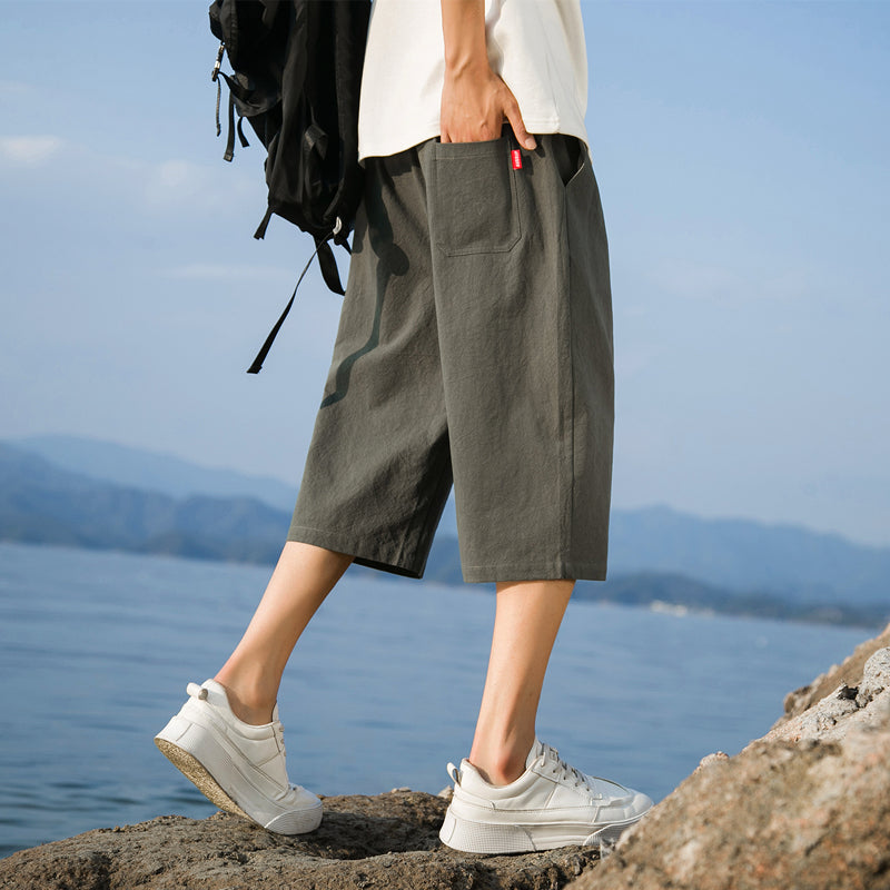 Nelson – Elegante Kurze Hose Aus Baumwollleinen