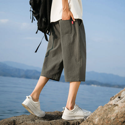 Nelson – Elegante Kurze Hose Aus Baumwollleinen