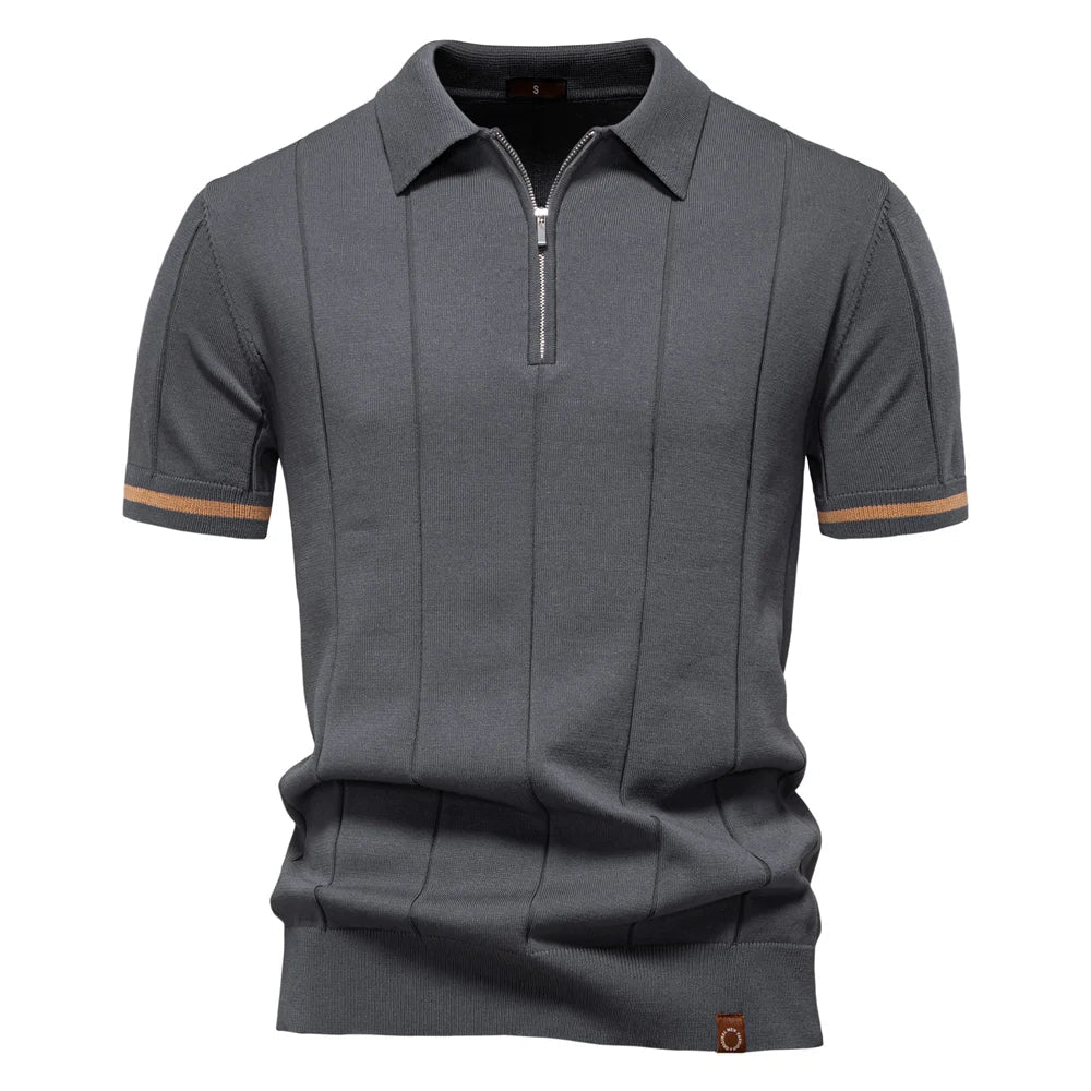 MIRAVO | Herren Polo-Shirt mit Reißverschluss