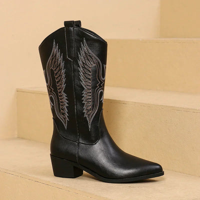 Damen Modische Cowboystiefel