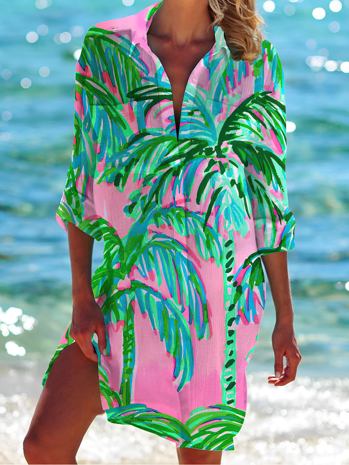 NovaFlex - Bluse mit Knopfleiste