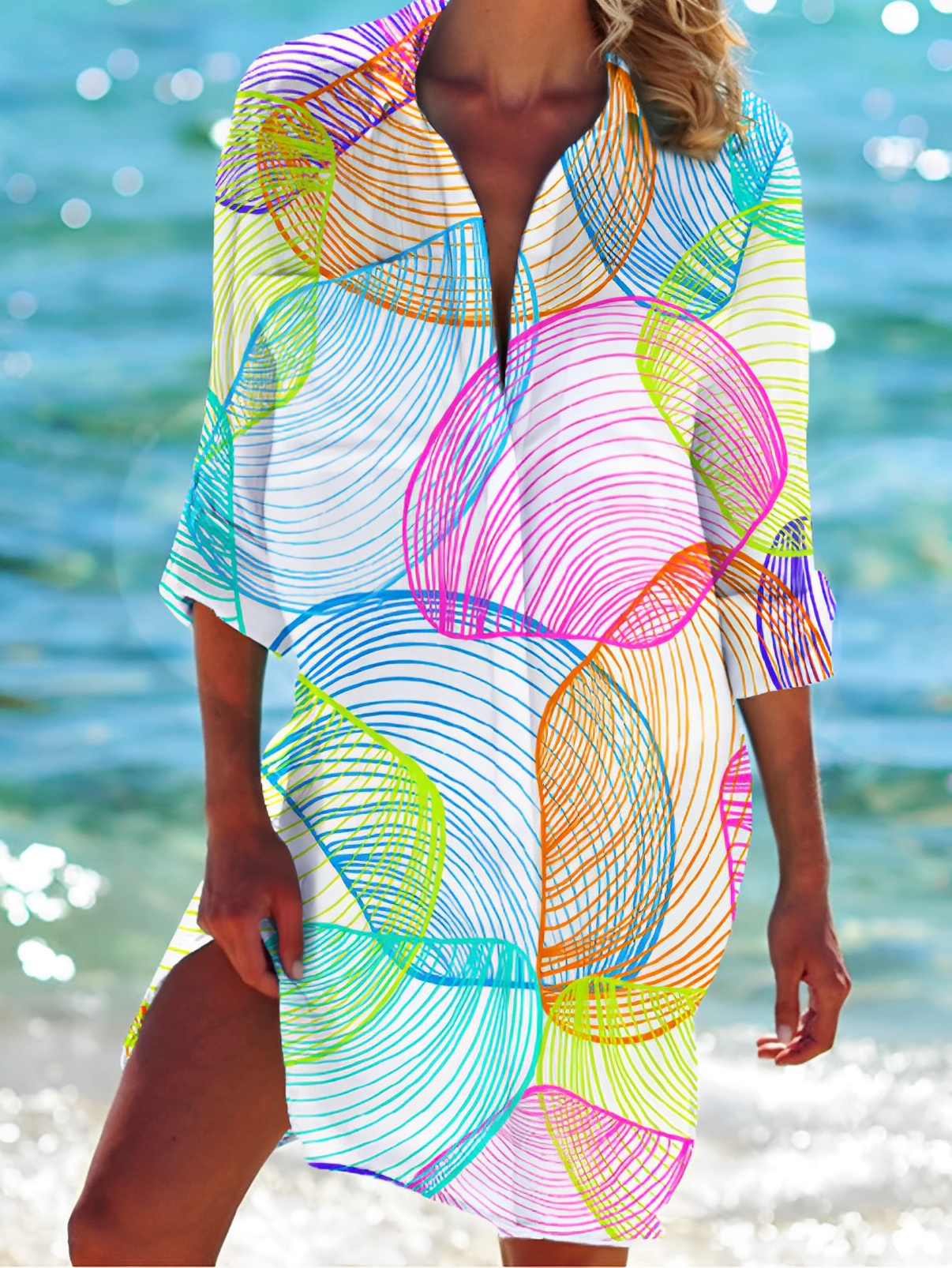 NovaFlex - Bluse mit Knopfleiste