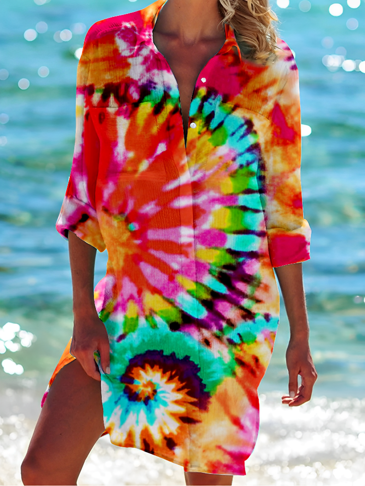 NovaFlex - Bluse mit Knopfleiste