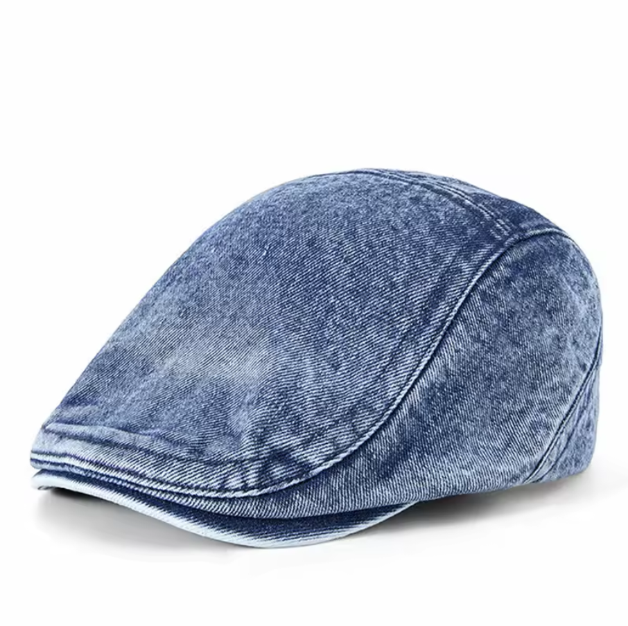 Scott – Stilvolle Denim Baskenmütze