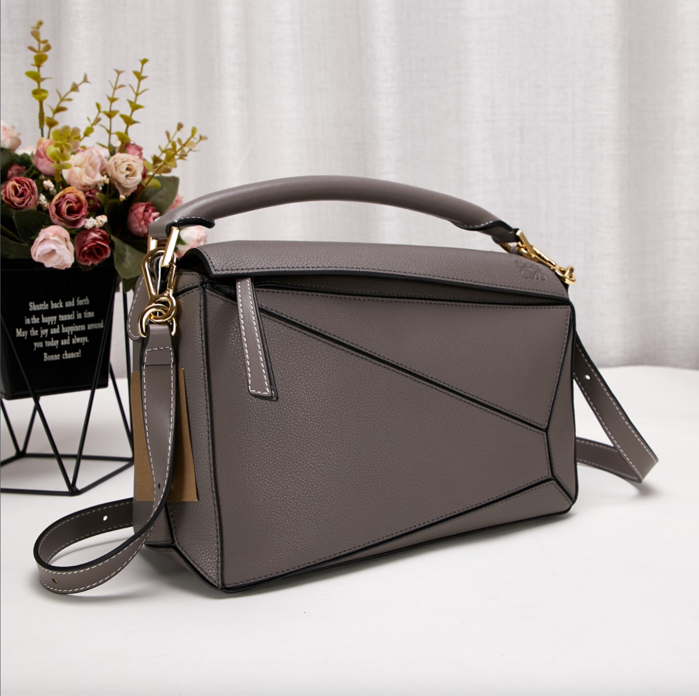 Rechteckige Strandtasche aus veganem Leder – Nachhaltig & Stilvoll