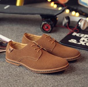 Klassische Herren-Derby-Schuhe in Grau – Elegantes Design aus Wildleder