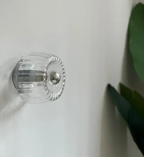 Design Glas Wandleuchte – Moderne Wandlampe mit Strahlen-Effekt