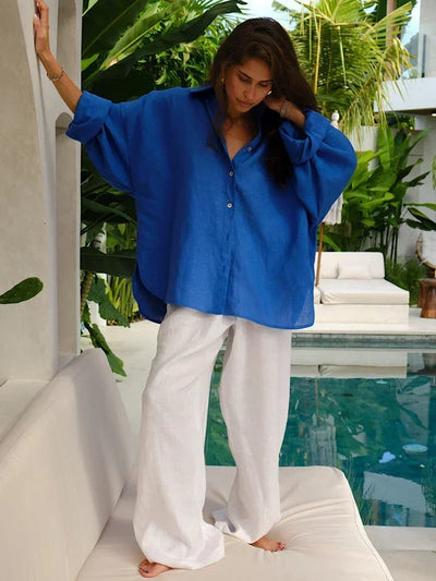 Damen Bluse Leinen Elegant – Luftig & Stilvoll