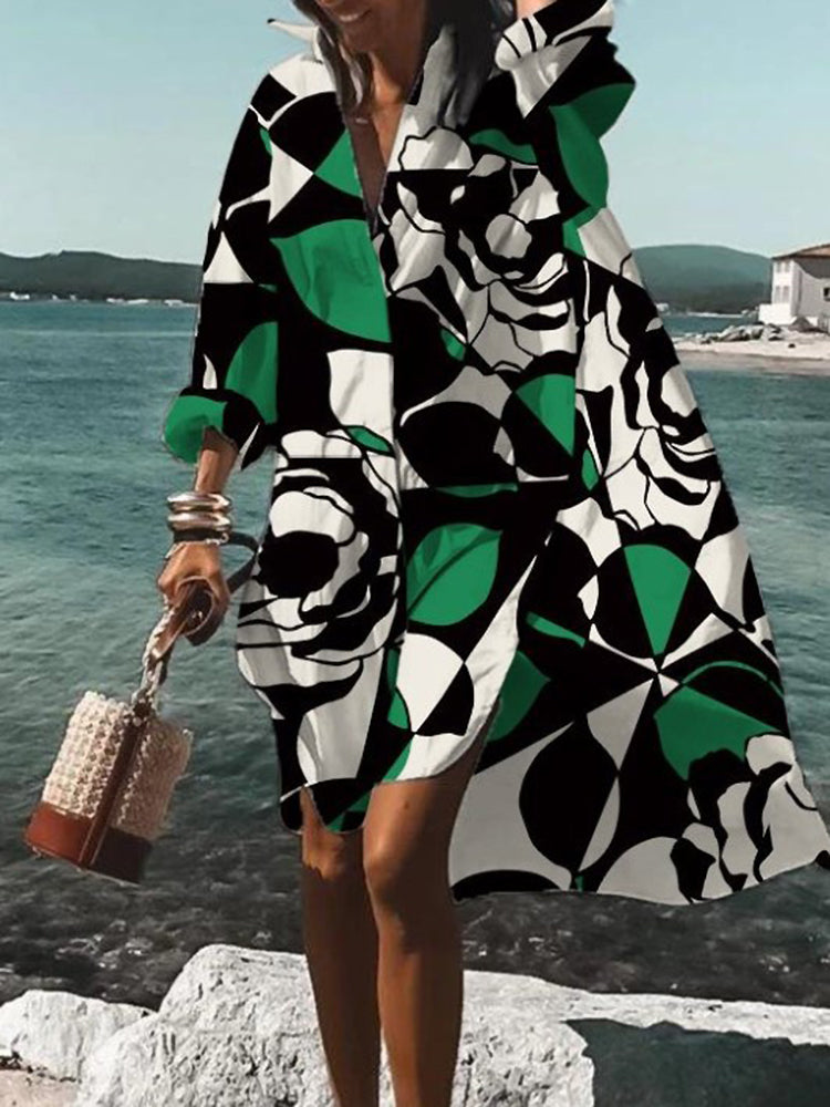 Calogera - Elegantes Locker Sitzendes Hemdkleid