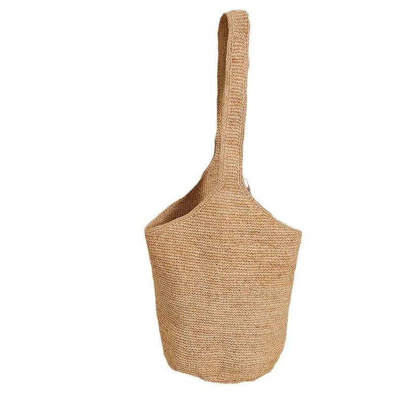 Luxus Strohtasche Damen – Große Handgefertigte Strandtasche mit Reißverschluss