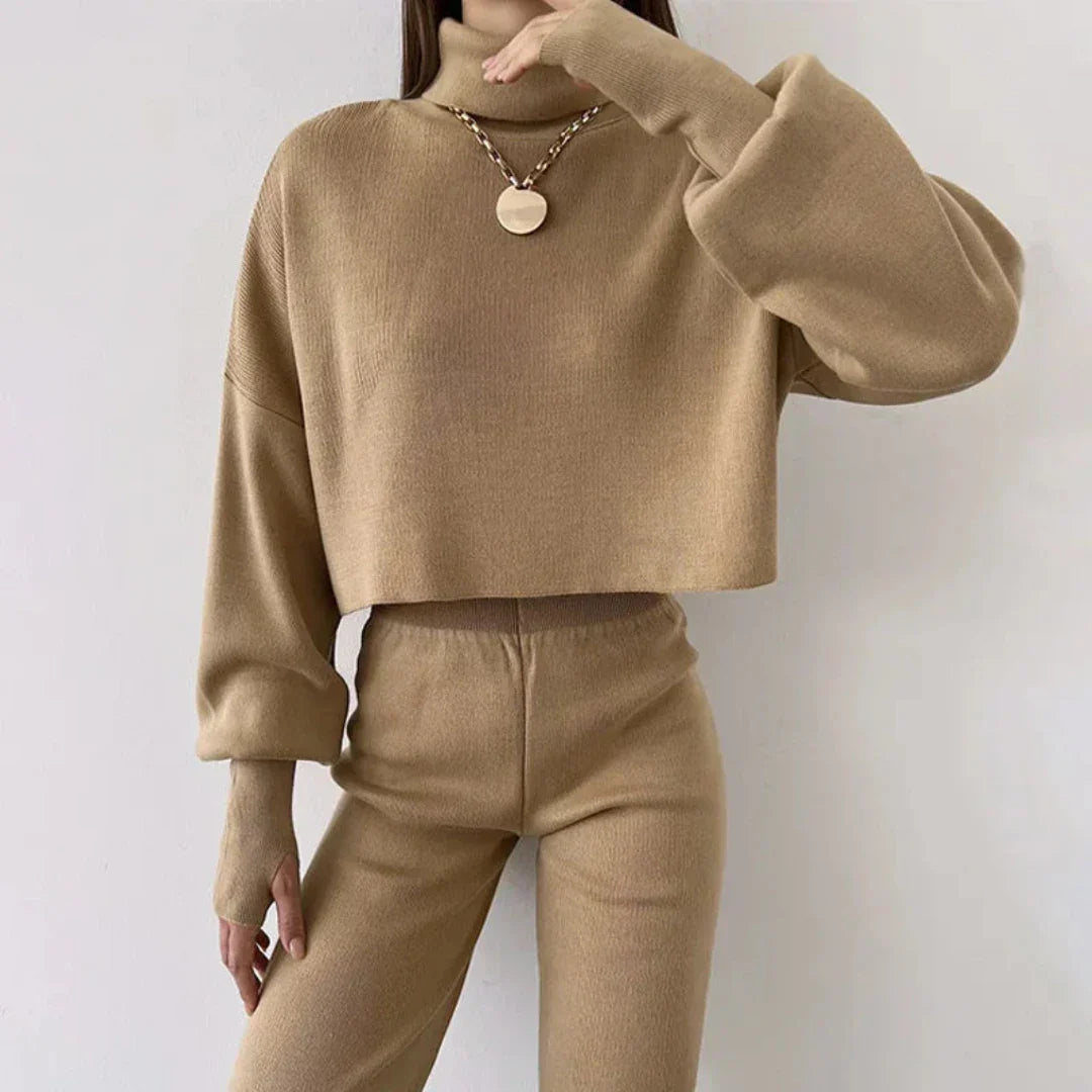 Damen Pullover Hosen Set